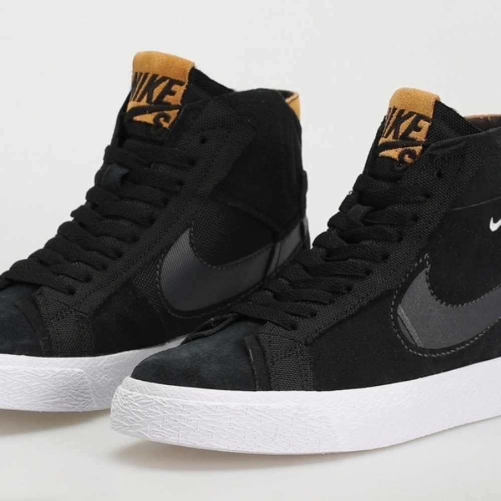 SB Zoom Blazer MID PRM Nike Men's Black High-Top Sneakers